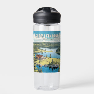 Individuelle Name Finnland - Naturdarstellung Trinkflasche