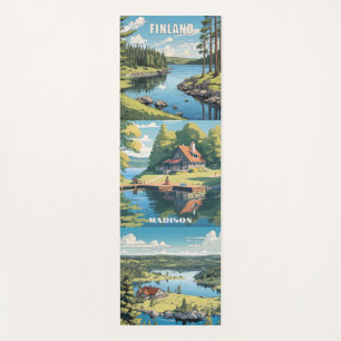 Individuelle Name Finnland - Naturdarstellung Yogamatte