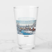 Individuelle Name Finnland Wintertäuschung Glas (Rückseite)