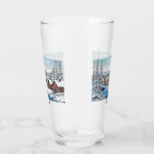 Individuelle Name Finnland Wintertäuschung Glas (Links)