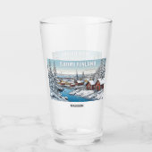 Individuelle Name Finnland Wintertäuschung Glas (Vorderseite)