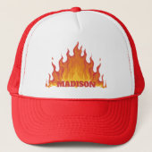 Individuelle Name FIRE hats Truckerkappe (Vorderseite)