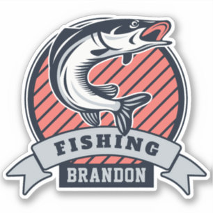 Individuelle Name FISCHEREI Aufkleber