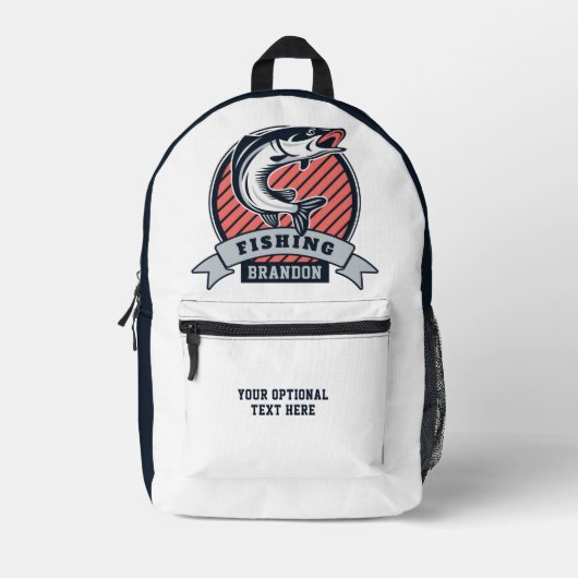 Individuelle Name FISCHEREI Bedruckter Rucksack (Vorderseite)