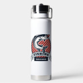 Individuelle Name Fischerei Trinkflasche (Hinten)
