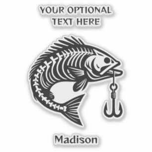 Individuelle Name Fish Aufkleber