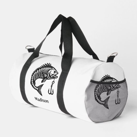 Individuelle Name Fish Duffle Bag (Rechte Ecke)