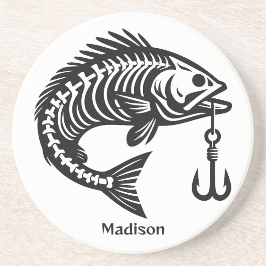 Individuelle Name Fish Getränkeuntersetzer (Vorne)