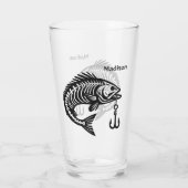 Individuelle Name Fish Glas (Rückseite)
