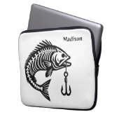 Individuelle Name Fish Laptopschutzhülle (Vorderseite Links)
