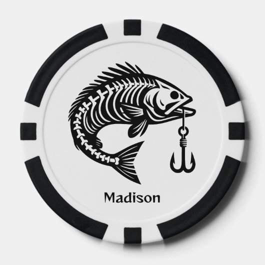 Individuelle Name Fish Pokerchips (Vorderseite)