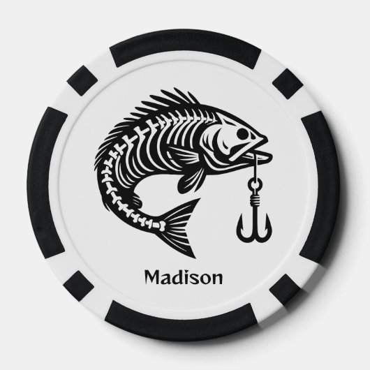 Individuelle Name Fish Pokerchips (Rückseite)