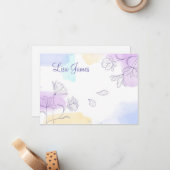 Individuelle Name-Flachnotizkarte Mitteilungskarte (Vorderseite/Rückseite Beispiel)