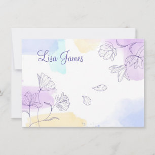 Individuelle Name-Flachnotizkarte Mitteilungskarte