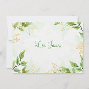 Individuelle Name-Flachnotizkarte Mitteilungskarte