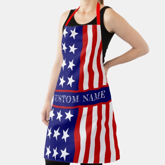 Individuelle Name Flag Schürze - GRILLEN Geschenk  (InSitu)