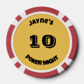 Individuelle Name Flame Pokerchips (Rückseite)
