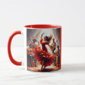 Individuelle Name Flamenco Latina Tanzabend Spanis Tasse (Links)