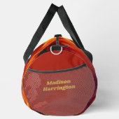 Individuelle Name Flaming Basketball Duffle Bag (Rechts)