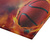 Individuelle Name Flaming Basketball Schneidebrett (Ecke)