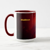 Individuelle Name Flaming Basketball Tasse (Links)