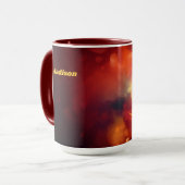 Individuelle Name Flaming Basketball Tasse (Vorderseite Links)