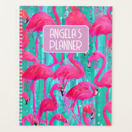 Individuelle Name Flamingo Planer