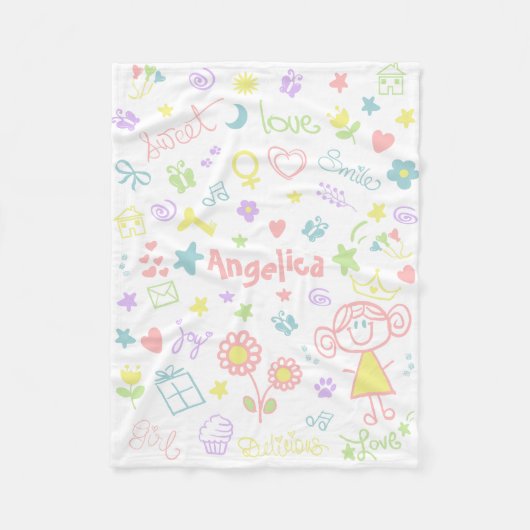 Individuelle Name Fleece Blanket für Baby Girl, kl (Vorderseite)