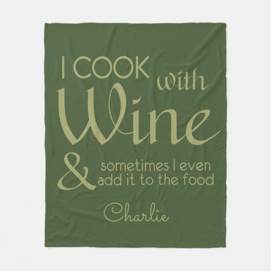Individuelle Name-Fleece-Decke für Wein Fleecedecke (Vorderseite)