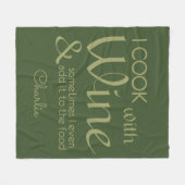 Individuelle Name-Fleece-Decke für Wein Fleecedecke (Vorderseite (Horizontal))