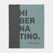 Individuelle Name-Fleecedecke "Hibernating" Fleecedecke (Vorderseite)