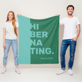 Individuelle Name-Fleecedecke "Hibernating" Fleecedecke