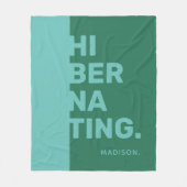 Individuelle Name-Fleecedecke "Hibernating" Fleecedecke (Vorderseite)