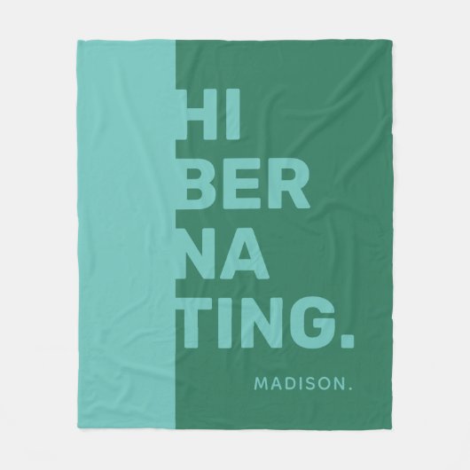 Individuelle Name-Fleecedecke "Hibernating" Fleecedecke (Vorderseite)