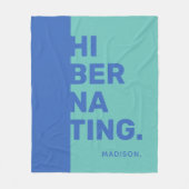 Individuelle Name-Fleecedecke "Hibernating" Fleecedecke (Vorderseite)