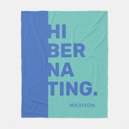 Individuelle Name-Fleecedecke "Hibernating" Fleecedecke (Vorderseite)