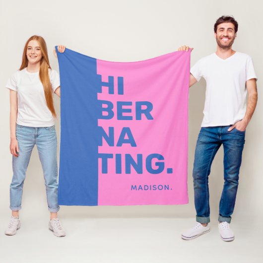 Individuelle Name-Fleecedecke "Hibernating" Fleecedecke (Beispiel)