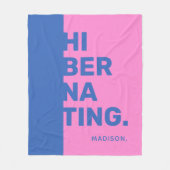 Individuelle Name-Fleecedecke "Hibernating" Fleecedecke (Vorderseite)