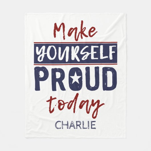 individuelle Name-Fleecedecke "Make Yourself Proud Fleecedecke (Vorderseite)