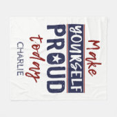 individuelle Name-Fleecedecke "Make Yourself Proud Fleecedecke (Vorderseite (Horizontal))