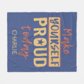 individuelle Name-Fleecedecke "Make Yourself Proud Fleecedecke (Vorderseite (Horizontal))