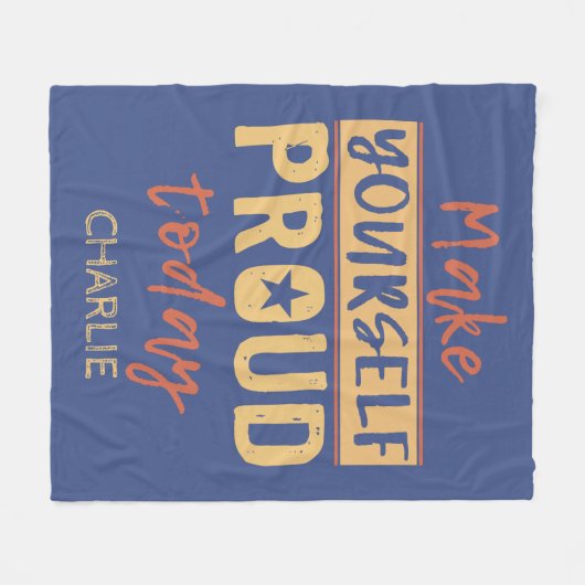 individuelle Name-Fleecedecke "Make Yourself Proud Fleecedecke (Vorderseite (Horizontal))