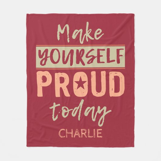 individuelle Name-Fleecedecke "Make Yourself Proud Fleecedecke (Vorderseite)