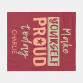 individuelle Name-Fleecedecke "Make Yourself Proud Fleecedecke (Vorderseite (Horizontal))
