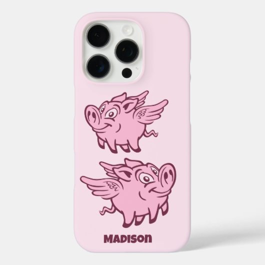 Individuelle Name Fliegende Schweine Case-Mate iPhone Hülle (Rückseite)