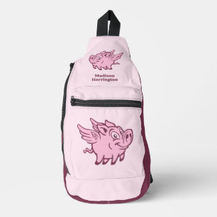 Individuelle Name Fliegende Schweine Crossbody Bag