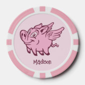 Individuelle Name Fliegende Schweine Pokerchips (Vorderseite)