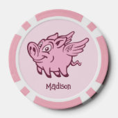Individuelle Name Fliegende Schweine Pokerchips (Rückseite)