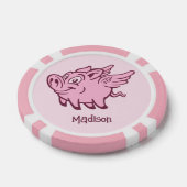 Individuelle Name Fliegende Schweine Pokerchips (Einzeln)