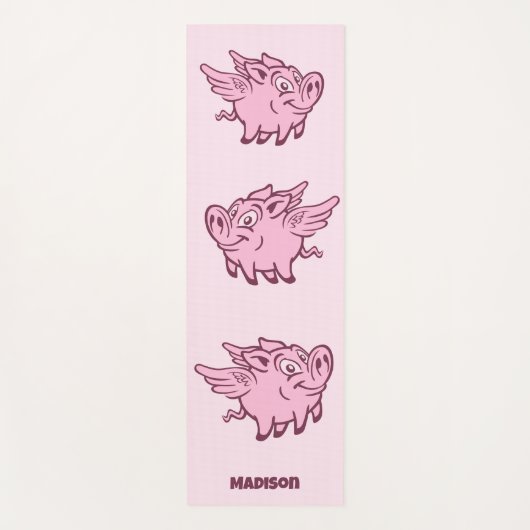 Individuelle Name Fliegende Schweine Yogamatte (Vorderseite)